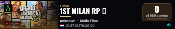1ST MILAN RP ♡ live status badge