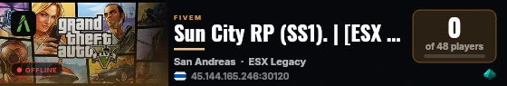 Sun City RP (SS1). | [ESX Legacy] live status badge