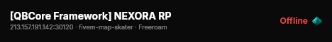 [QBCore Framework] NEXORA RP live status badge