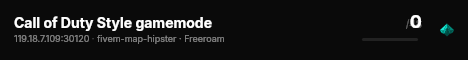 Call of Duty Style gamemode live status badge