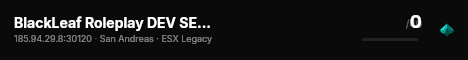 BlackLeaf Roleplay DEV SERVER live status badge