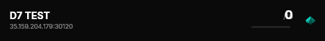 D7 TEST live status badge