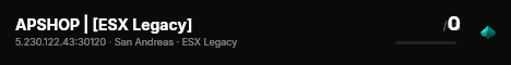 APSHOP | [ESX Legacy] live status badge