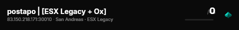 postapo | [ESX Legacy + Ox] live status badge