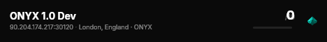ONYX 1.0 Dev live status badge