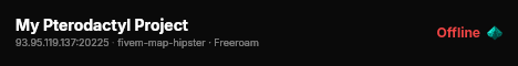 My Pterodactyl Project live status badge
