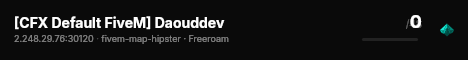 [CFX Default FiveM] Daouddev live status badge