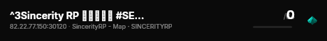 ^3Sincerity RP ▬▬▬↭🡺 #SERVEUR↭EXCLUSIF 🡸↭▬▬▬🔥 live status badge