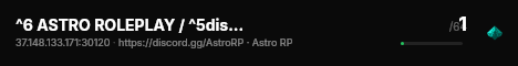 ^6 ASTRO ROLEPLAY / ^5discord.gg/AstroRP live status badge