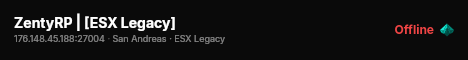 ZentyRP | [ESX Legacy] live status badge