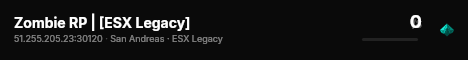 Zombie RP | [ESX Legacy] live status badge