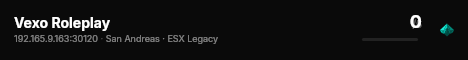 Vexo Roleplay live status badge