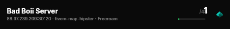 Bad Boii Server live status badge