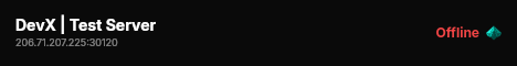 DevX | Test Server live status badge