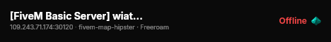 [FiveM Basic Server] wiatrowka live status badge