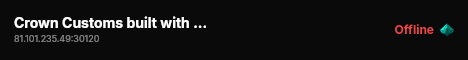 Crown Customs built with Qbox Project by The Community! live status badge
