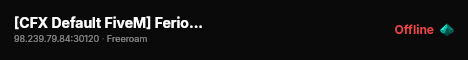 [CFX Default FiveM] Ferious Test live status badge