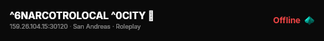 ^6NARCOTROLOCAL ^0CITY 🍁 live status badge
