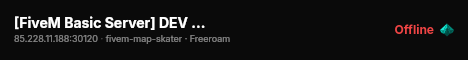 [FiveM Basic Server] DEV SERVER live status badge