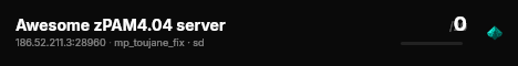 Awesome zPAM4.04 server live status badge
