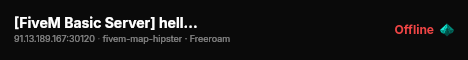[FiveM Basic Server] hello world live status badge