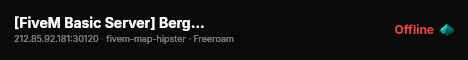 [FiveM Basic Server] Bergslagen RP live status badge