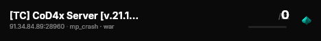 [TC] CoD4x Server [v.21.1|Classic](DE) live status badge