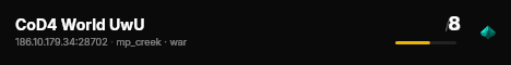 CoD4 World UwU live status badge
