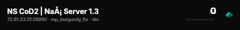 NS CoD2 | NaÅ¡ Server 1.3 live status badge