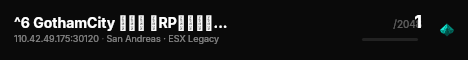 ^6 GothamCity 哥谭市 半RP丨强势归来丨777317537丨优质扮演环境🎉 live status badge