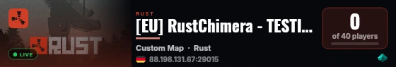 [EU] RustChimera - TESTING CARBON live status badge