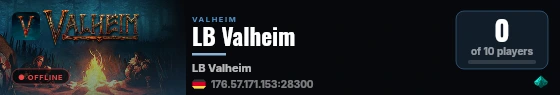 LB Valheim live status badge