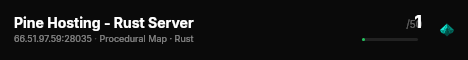 Pine Hosting - Rust Server live status badge
