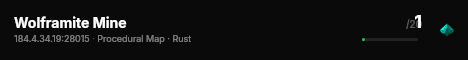 Wolframite Mine live status badge