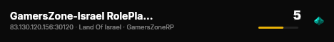 GamersZone-Israel RolePlay - Serious RP live status badge