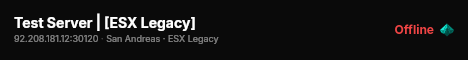 Test Server | [ESX Legacy] live status badge