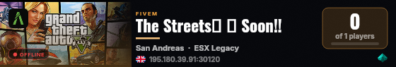 The Streets💙 ➔ Soon!! live status badge