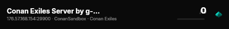 Conan Exiles Server by g-portal.com live status badge