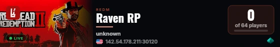 Raven RP live status badge
