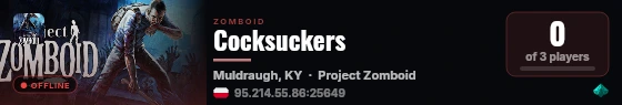 Cocksuckers live status badge