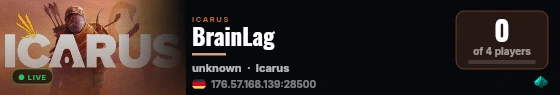 BrainLag live status badge