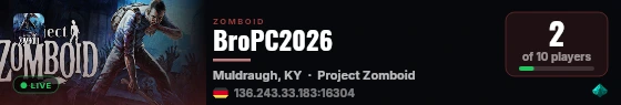 BroPC2026 live status badge