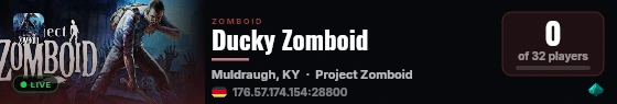 Ducky Zomboid live status badge
