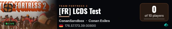 [FR] LCDS Test live status badge