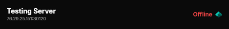Testing Server live status badge
