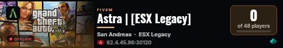 Astra | [ESX Legacy] live status badge