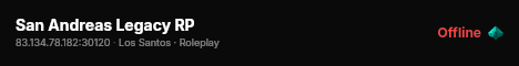 San Andreas Legacy RP live status badge