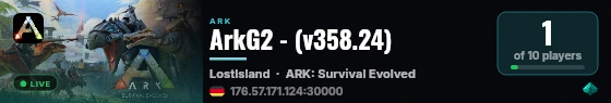 ArkG2 - (v358.24) live status badge