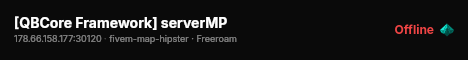 [QBCore Framework] serverMP live status badge