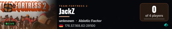 JackZ live status badge